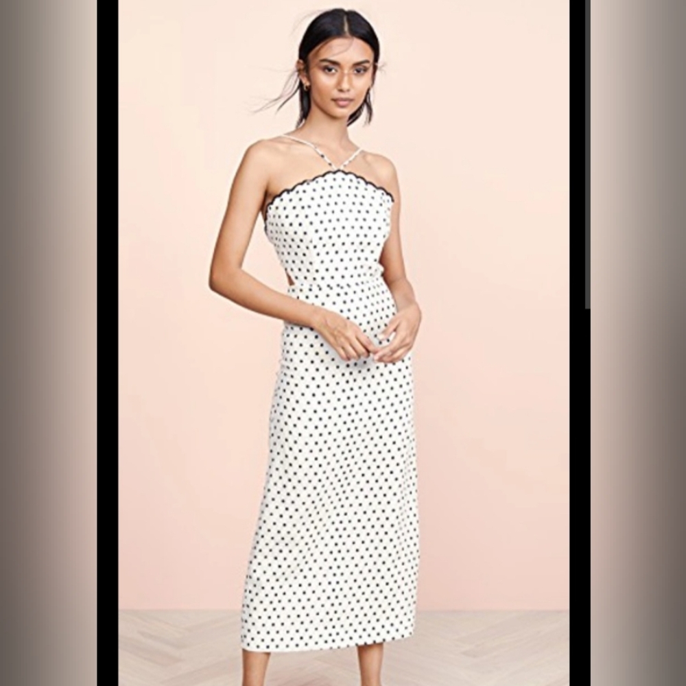 farm rio Black and White Strapless Dress polka dot super trendy with corset